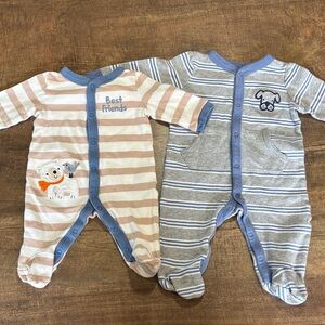 Koala Baby Infant Boys Footed Sleepers (NB/0-3m)